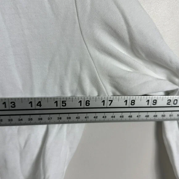 Anthropologie Maeve‎ Curran White Long Sleeve Top Womens Size XS Faux Wrap Boho - Picture 12 of 16